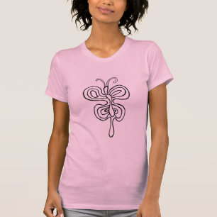 Rainbow Flutterfly B&W Doodle T - Shirt