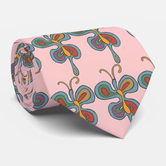 Rainbow Flutterfly Krawatte (Gerollt)