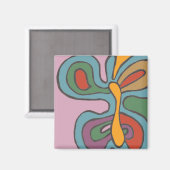 Rainbow Flutterfly Magnet (Vorderseite/Rückseite)