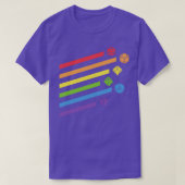 Rainbow Flying Dice T-Shirt (Design vorne)