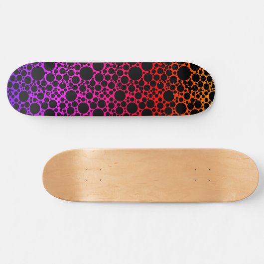 Rainbow Foam Black Skateboard (Horizontal)