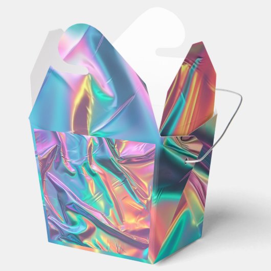 Rainbow Foil Look Geschenkschachtel (Geöffnet)