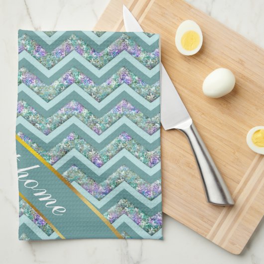 Rainbow Foil ZigZag Muster Handtuch (Viertel Falte)