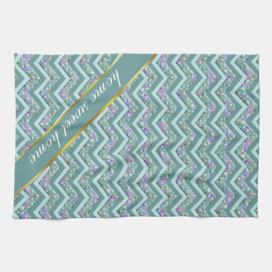 Rainbow Foil ZigZag Muster Handtuch (Horizontal)