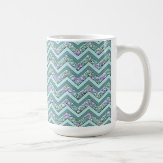 Rainbow Foil ZigZag Muster Kaffeetasse (Rechts)