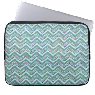 Rainbow Foil ZigZag Muster Laptopschutzhülle