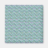 Rainbow Foil ZigZag Muster Magnet (Vorne)