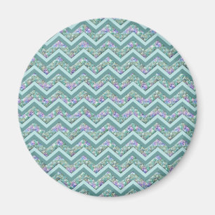 Rainbow Foil ZigZag Muster Magnet