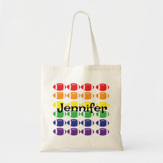 Rainbow Football mit Namen Tragetasche