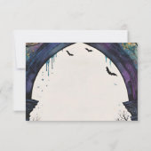 Rainbow Forest Castle Arch Pagan Handfasts RSVP Karte (Rückseite)