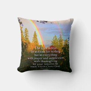 Rainbow Forest Christlich Scripting Bible Verse Kissen