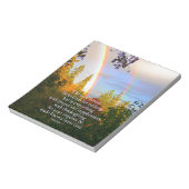 Rainbow Forest Christlich Scripting Bible Verse Notizblock (Rotiert)
