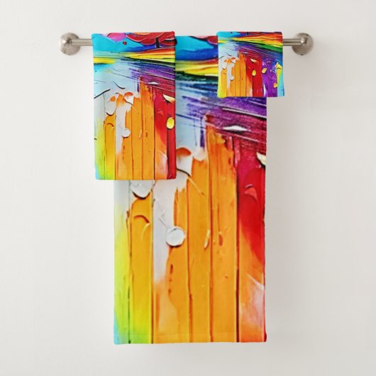 Rainbow Forest Sunset Dreams Badhandtuch Set (Insitu)