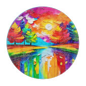 Rainbow Forest Sunset Dreams Schneidebrett (Vorderseite)