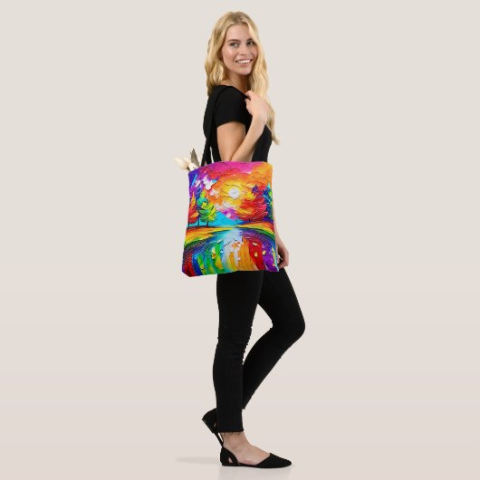 Rainbow Forest Sunset Dreams Tasche (Am Model)