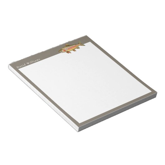 Rainbow Foreut Fisherman Personalisiert Notizblock (angewinkelt)