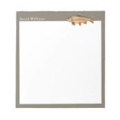 Rainbow Foreut Fisherman Personalisiert Notizblock (Vorderseite)