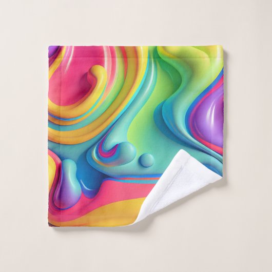 Rainbow-Formen aus Kunststoffen Badhandtuch Set (Waschlappen)