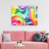Rainbow-Formen aus Kunststoffen Leinwanddruck (Insitu (Wohnzimmer))