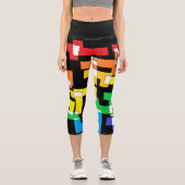 Rainbow-Formen Capri Leggings (Vorderseite)