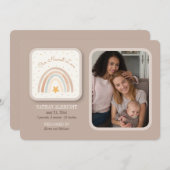 Rainbow Foto Birth Ankündigung (Vorne/Hinten)