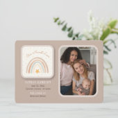 Rainbow Foto Birth Ankündigung (Stehend Vorderseite)