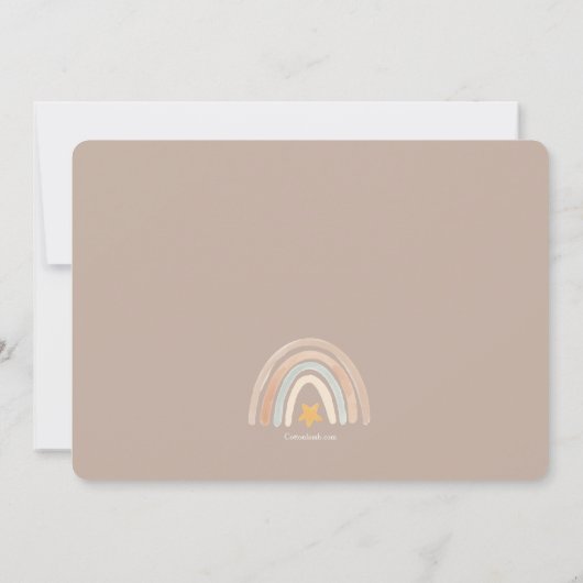 Rainbow Foto Birth Ankündigung (Rückseite)