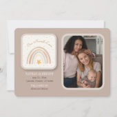 Rainbow Foto Birth Ankündigung (Vorderseite)