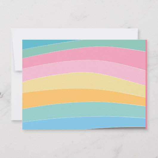 Rainbow Foto Geburtstagsparty Einladung (Rückseite)