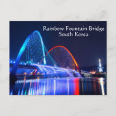 Rainbow Fountain Bridge Südkorea Postkarte (Vorderseite)