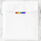 Rainbow Four Leaf Clovers Runder Aufkleber (Tasche)