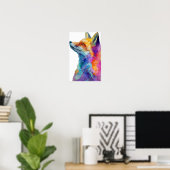 Rainbow fox poster (Heimbüro)