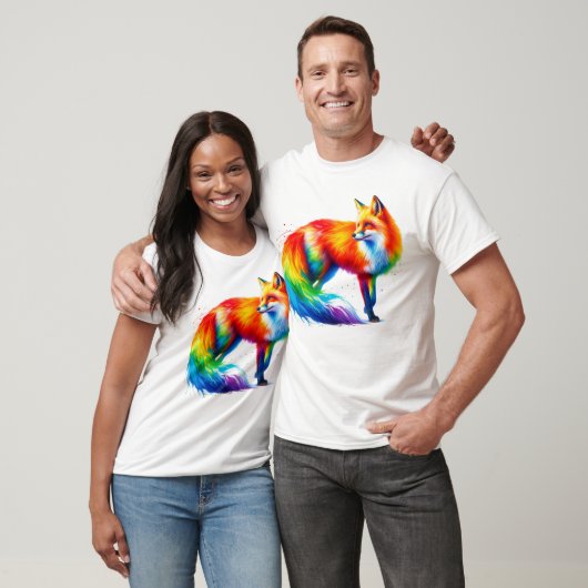 Rainbow Fox T-Shirt (Unisex)