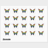 Rainbow Frack Butterfly Flag Quadratischer Aufkleber (Blatt)
