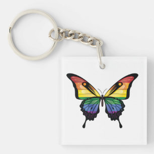 Rainbow Frack Butterfly Flag Schlüsselanhänger