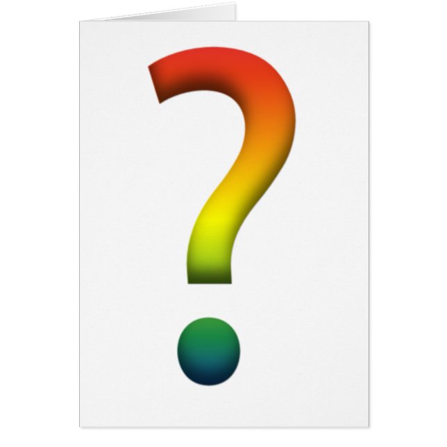 Rainbow-Fragezeichen (Vorne)