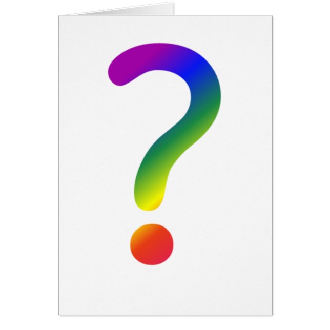Rainbow-Fragezeichen (Vorne)