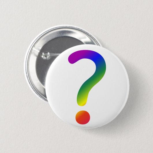 Rainbow-Fragezeichen Button (Vorne & Hinten)