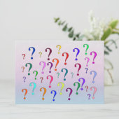 Rainbow-Fragezeichen Einladung (Stehend Vorderseite)