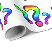 Rainbow-Fragezeichen Geschenkpapier (Rolleneckpunkt)