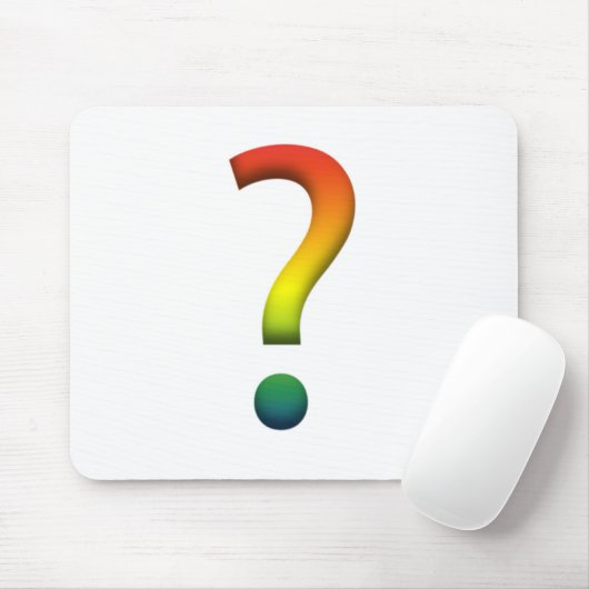 Rainbow-Fragezeichen Mousepad (Mit Mouse)