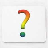 Rainbow-Fragezeichen Mousepad (Vorne)