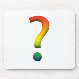 Rainbow-Fragezeichen Mousepad