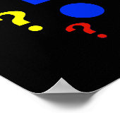 Rainbow-Fragezeichen Poster (Ecke)