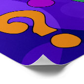 Rainbow-Fragezeichen Poster (Ecke)