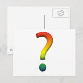 Rainbow-Fragezeichen Postkarte (Vorne/Hinten)