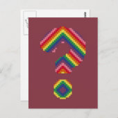 Rainbow-Fragezeichen Postkarte (Vorne/Hinten)