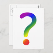 Rainbow-Fragezeichen Postkarte (Vorne/Hinten)