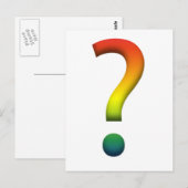 Rainbow-Fragezeichen Postkarte (Vorne/Hinten)