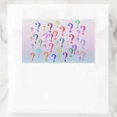Rainbow-Fragezeichen Rechteckiger Aufkleber (Tasche)